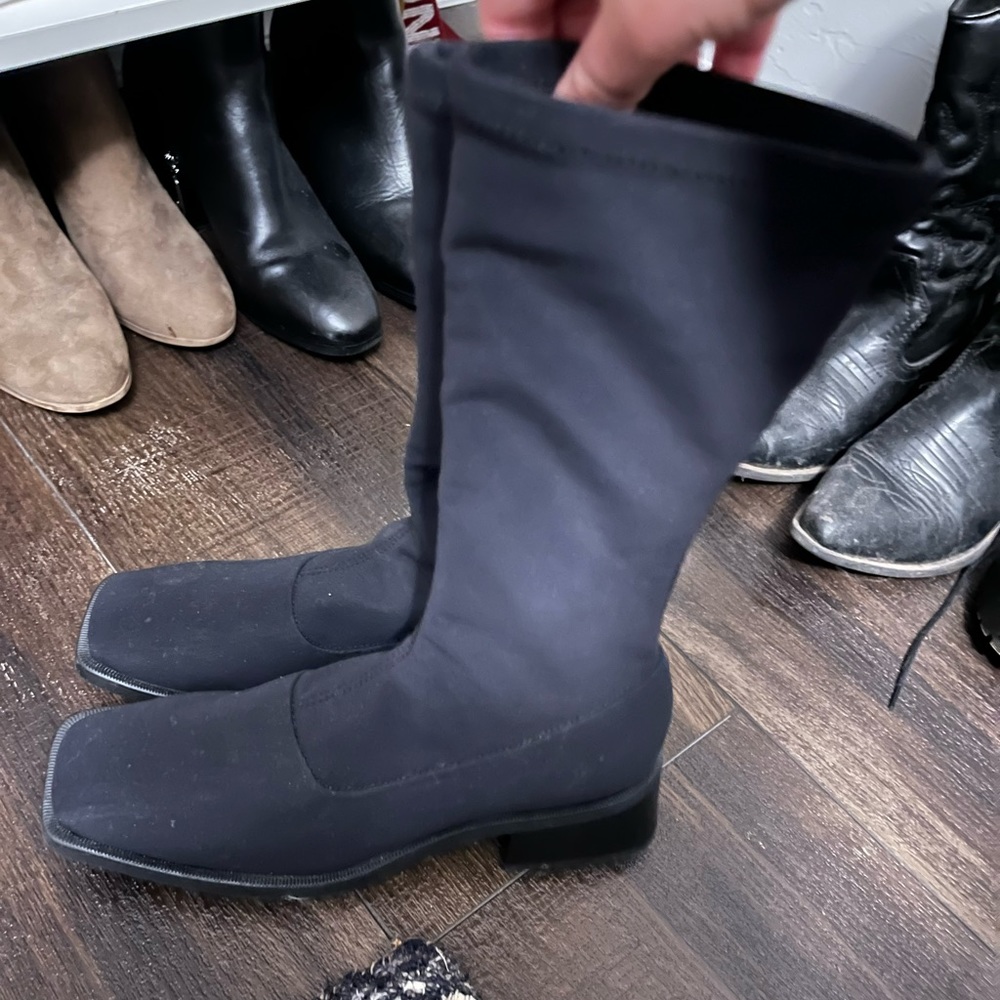 Black Square Toed Vagabond Boots